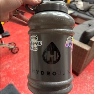 HydroJug Gray Water Bottle with black carrying cover